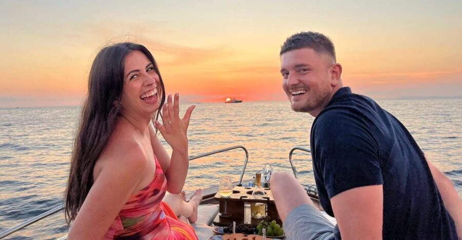 Sorrento: Private Sunset Boat Tour with Music and Aperitif - The itinerary, stop by stop: Marina Piccola to Puolo Beach