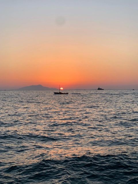 Sorrento: Sunset Coastal Boat Tour with Aperitif - Punta Lagno: waterfall views plus time to swim and snorkel