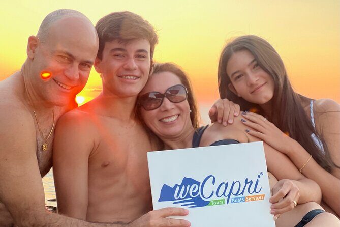 Sunset & Aperitif Boat tour - Marina Piccola beach time: swim, cool off, and reset