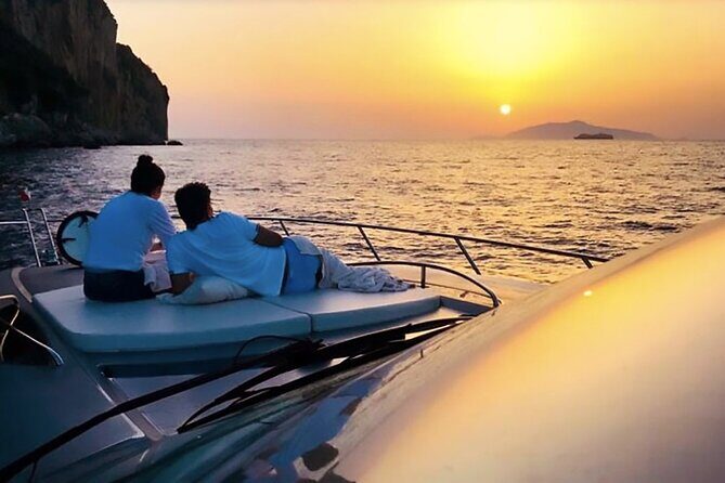 Sunset boat tour of the Amalfi Coast - Stop 5: Positano, the Galli islands, and Capri on the horizon