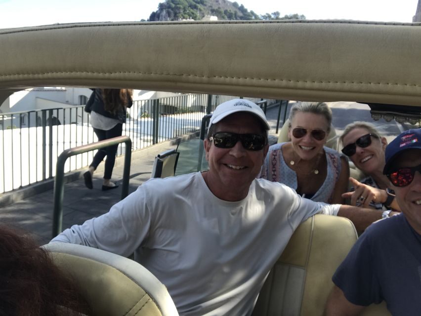 Unforgettable tour of Capri with special convertible coach - Cable Car From Capri Center to the Port (A Smart Timing Move)