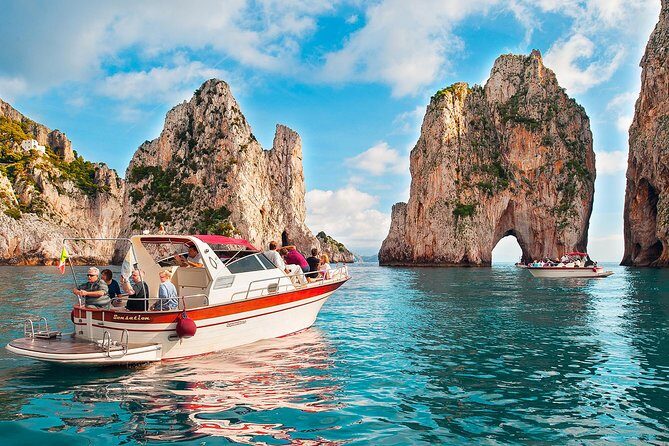Very Small Group Capri Boat Excursion with Transfer from Sorrento - Faraglioni and the sea-view version of Capri