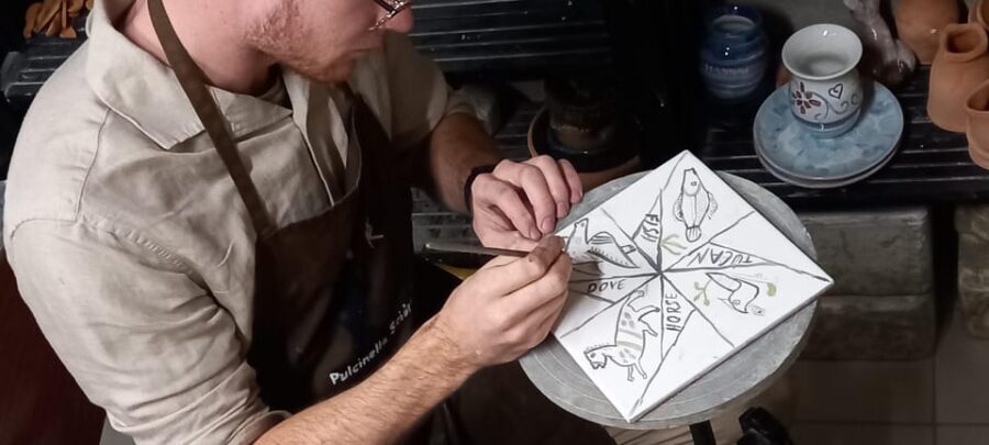 Vietri sul Mare: majolica decoration workshop - The Workshop Flow: From Welcome to Your Finished Tile
