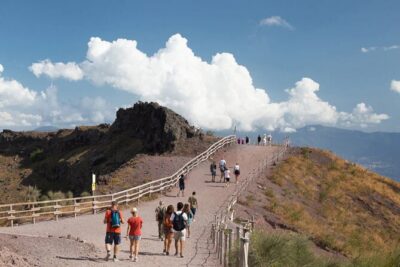 Vintage Van Experience: Tour and Transfer to Mt. Vesuvius - The Climb Up: Lava Stone Sculptures on the Way